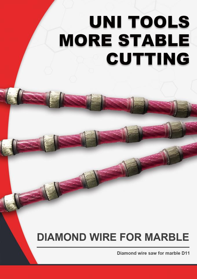 Marble Block Diamond Coated Wire Saw For Stone 2535m/S Line Speed