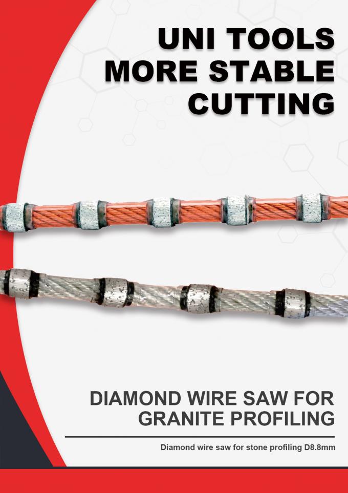 Stone Rope Cutting Cutting Stone 8.8mm Diamond Wire Cutting Rope Plastic Reinforcement