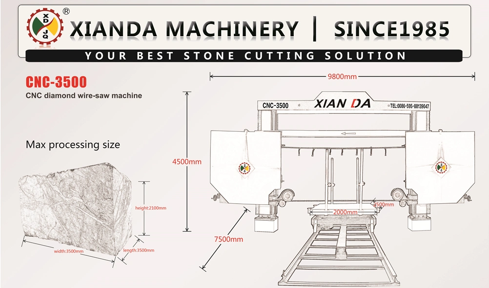 High Speed Diamond Wire Saw Machine for Cutting Hard Material 0