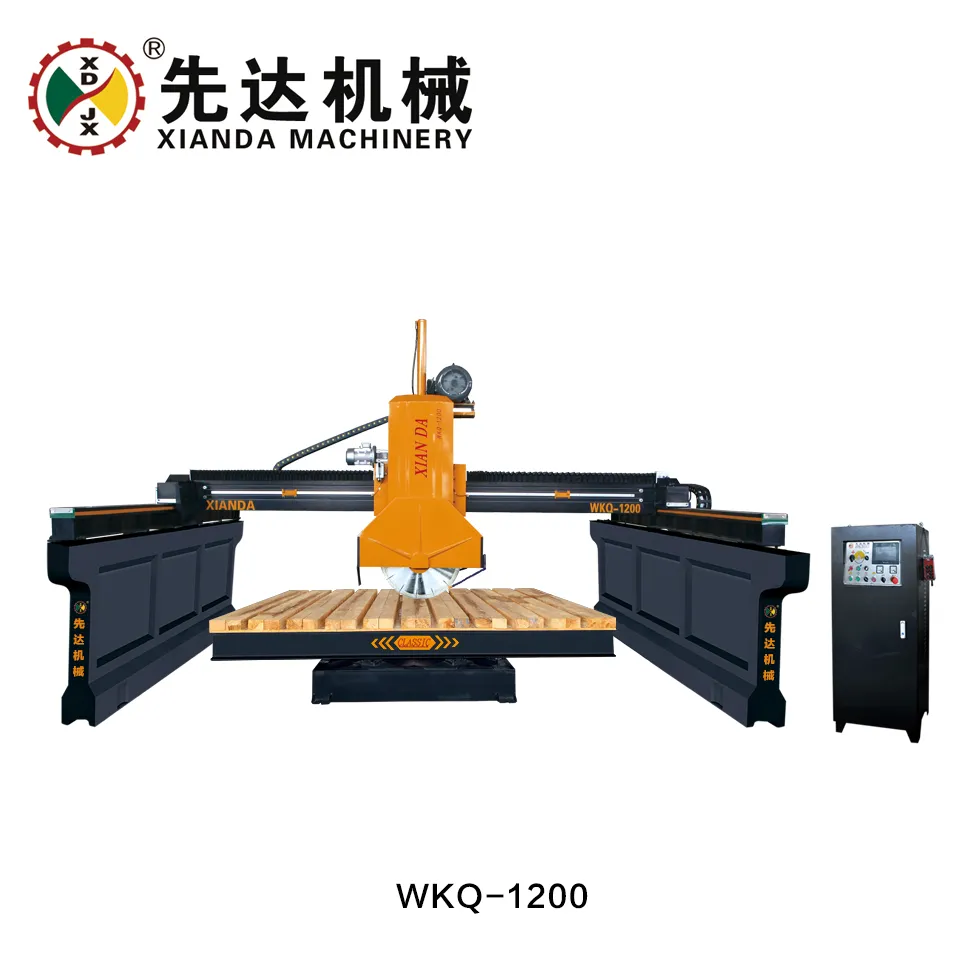 Professional 5-Axis CNC Bridge Cutting Machine with 3400x2000mm Worktable and 0°-360° Head Rotation for Precision Stone Cutting 1