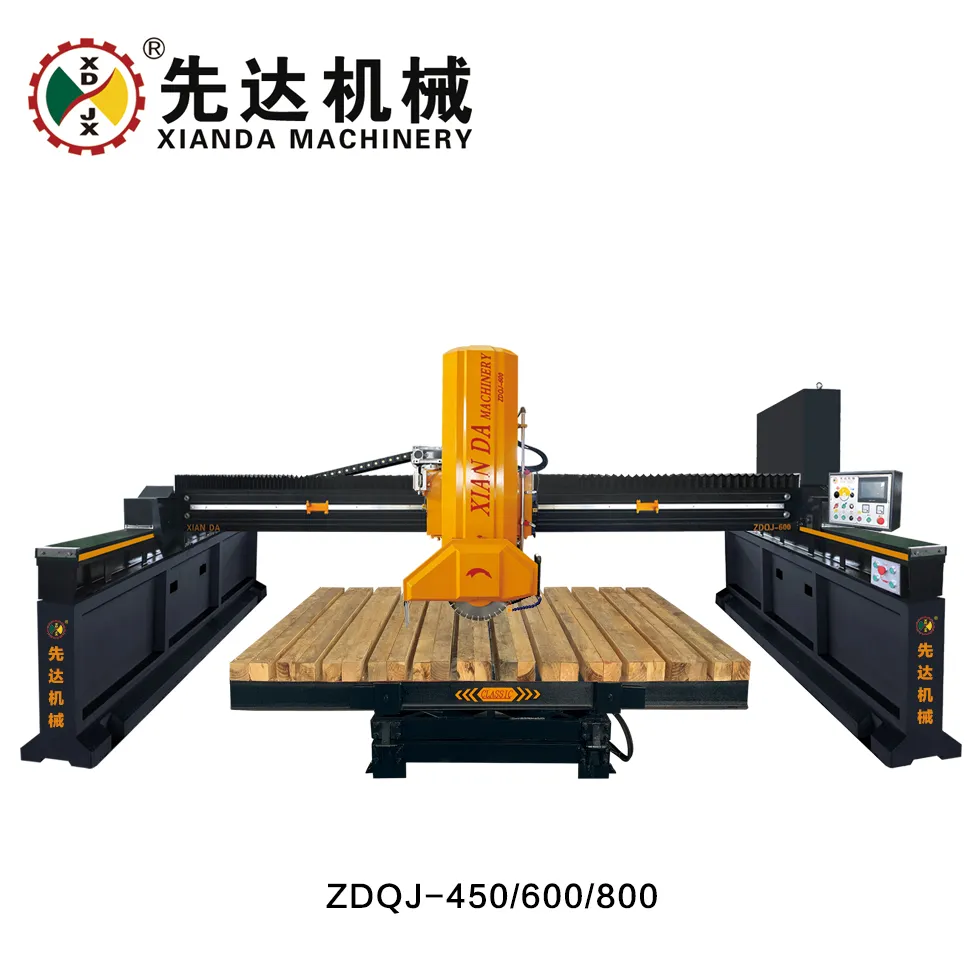 Professional 5-Axis CNC Bridge Cutting Machine with 3400x2000mm Worktable and 0°-360° Head Rotation for Precision Stone Cutting 3