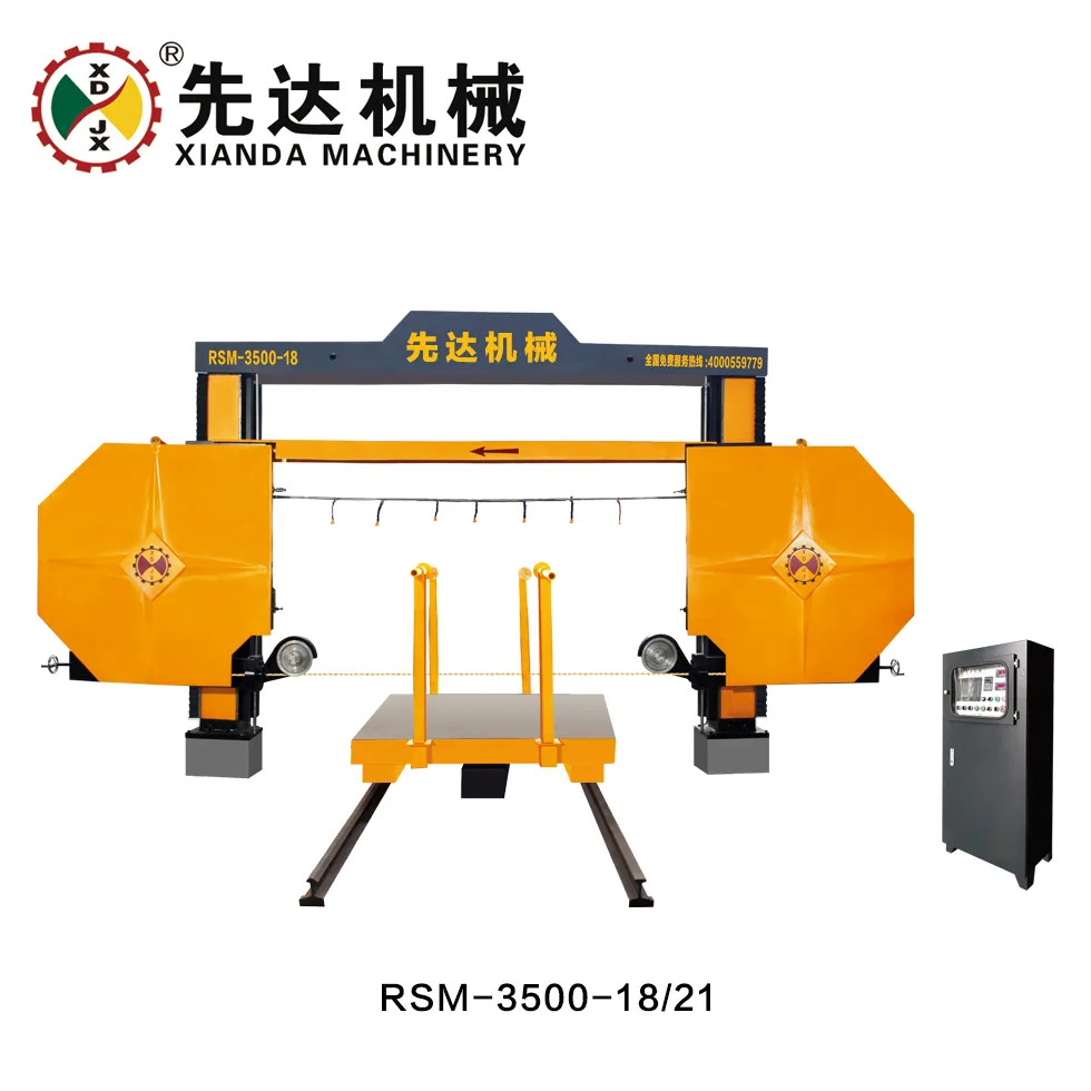 5-Axis CNC Bridge Saw Cutting Machine with 3400x2000mm Worktable and 0°-360° Head Rotation for Granite and Marble 5