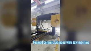 Foamed ceramic diamond wire saw machine