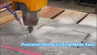 Xianda Expand 450MC / 450L-MC 4+1 Axis CNC Bridge Saw Machine Running & Countertop Cutting Demo