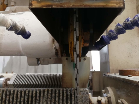 Two Pcs Baluster Cutting Machine PLC & CNC Stone Cutting Machine