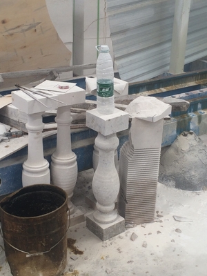 Two Pcs Baluster Cutting Machine PLC & CNC Stone Cutting Machine