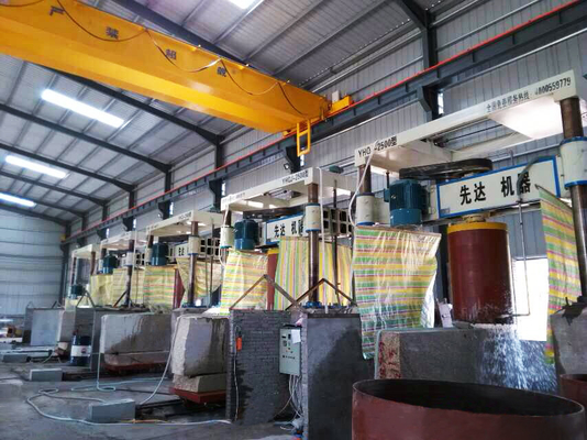 Four Cylinder Gantry Stone Cutting Machine For Colum Slab