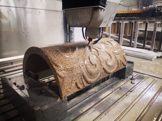 4 Axis Arc Slab Column Carving Machine For Marble Ganite Bulestone Jade Agate
