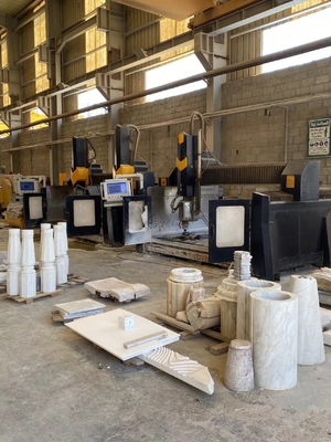 Stable Running 4 Axis Arc Slab Column Carving Machine