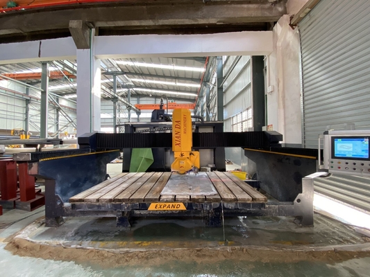 High Precision 4 Axis Bridge Stone Slab Cutting Machine For Fan-shaped Plates And Special Shaped Edge Profiling