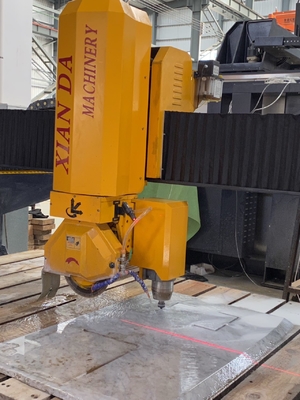 High Precision 4 Axis Bridge Stone Slab Cutting Machine For Fan-shaped Plates And Special Shaped Edge Profiling