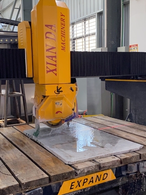 High Precision 4 Axis Bridge Stone Slab Cutting Machine For Fan-shaped Plates And Special Shaped Edge Profiling