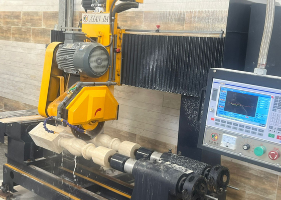 High Efficiency CNC Two Pcs Baluster Cutting Machine For Kingpost , Roadblock