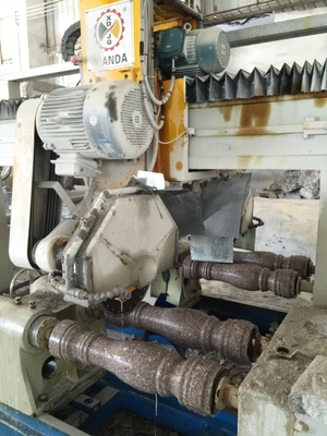PLC/CNC High Accuracy Four Pcs Blauster Cutting Machine For Pillar , Column Caps , Roadblock