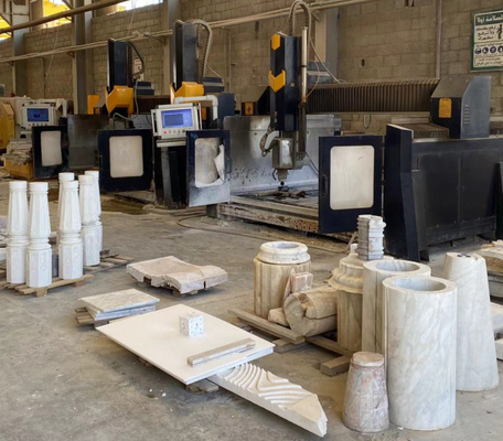 4 Axis CNC Arc Slab&Column Stone Carving Machine