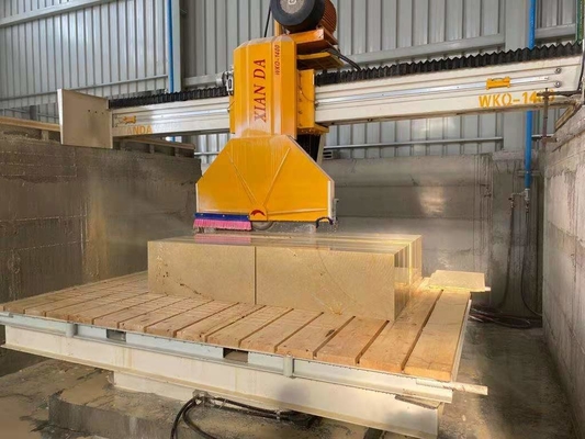 Middle Block Stone Cutting Bridge Saw Cutting Machine With Adjust Wear Space