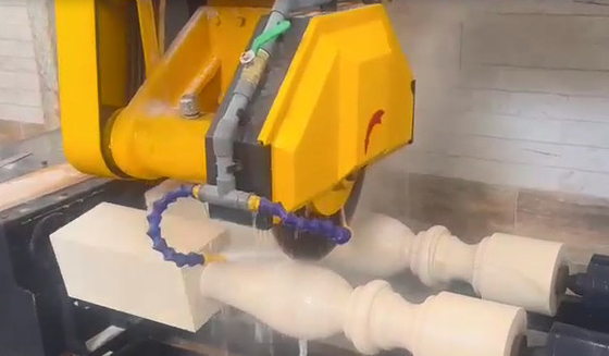 CNC / PLC Two Pcs Baluster Cutting Machine For Kingpost , Roadblock