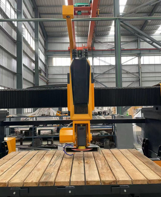 5 Axis CNC Bridge Saw Machine For Marble Kitchen Countertop With Italy Esa System Automatic Program Software Stone Cutting
