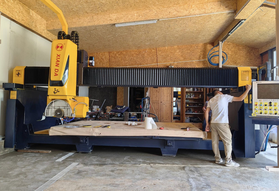 Italian System 5 Axis CNC Bridge Saw Milling Machinery Kitchen Sink Countertop Special Shapes