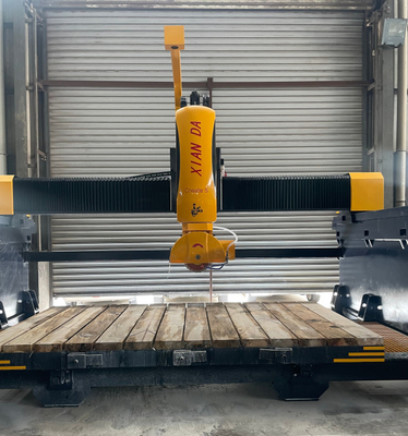 5 +1 Axis CNC Stone Bridge Saw Machine With Milling Cutter For Cutting Countertops Marble Granite Quartz Staircases