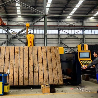 Automatic Table Movement Bridge Saw Cutting Machine With 18.5KW Power And Gross Weight Of 8000kg