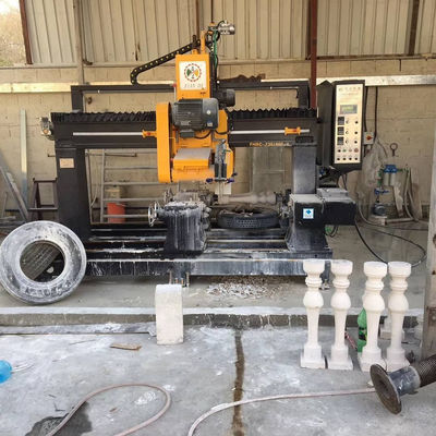 High-Efficiency 4PCS Baluster Cutting Machine with PLC/CNC Control and 500mm Max Processing Diameter for Stoneworking