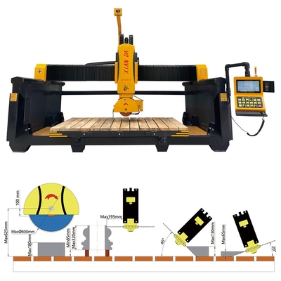 5-Axis Bridge Stone Cutting Machine | CNC Granite & Marble Profiling Saw