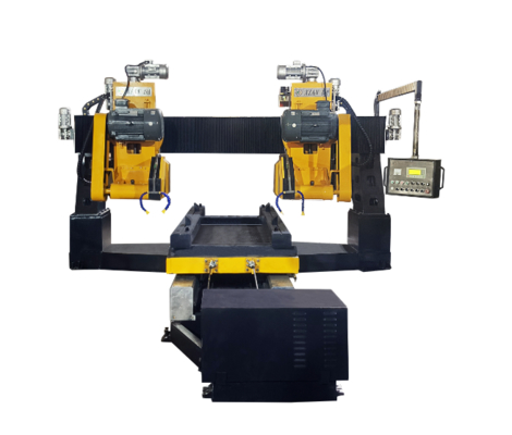 CNC Twin Blade Stone Arc Chamfering Machine for Granite & Marble 45° High Precision