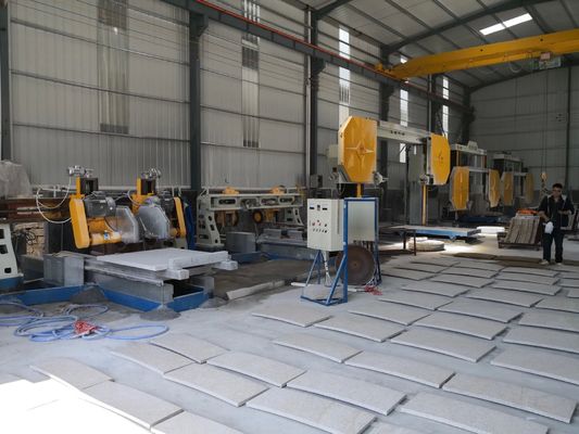 High Accuracy Automatic Two-Slice Stone Edge Cutting Machine for Column Slab Trimming