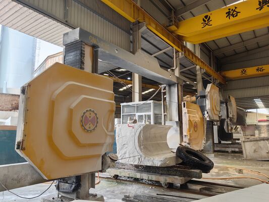 4-Axis CNC Diamond Wire Saw Machine with 360° Servo-Rotary Table, 16-Surface Slideway, and 28 Rolling-Wheel Lift