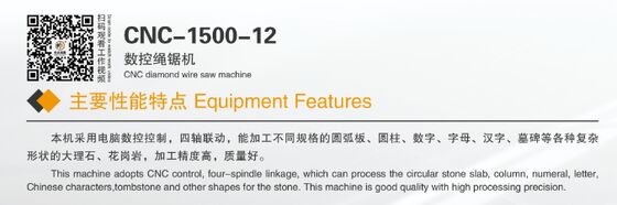 Compact 4-Axis CNC Diamond Wire Saw Machine for Marble Granite Profiling - Small Stone Cutting Machine with CE Certificate