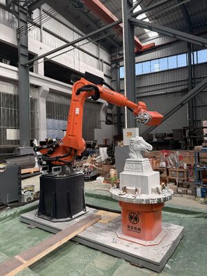 6-Axis CNC Robot Stone Cutting Machine with Interpolated Control and Optional 7th Axis Rotary Table for Precision Carving