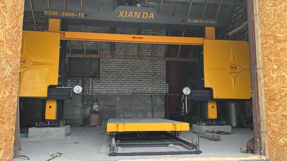 PLC Control Diamond Wire Saw Machine with Synchronous Screw Drive for 3000×3000×1500 mm Marble and Granite Block Dividing