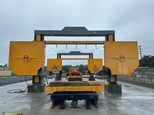 PLC Control Diamond Wire Saw Machine with Synchronous Screw Drive for 3000×3000×1500 mm Marble and Granite Block Dividing