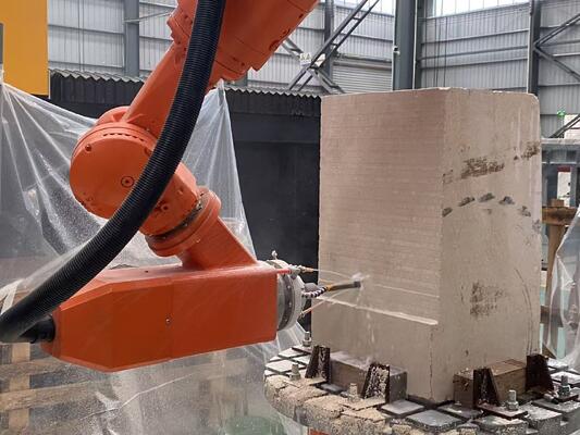6-Axis CNC Robot Stone Cutting Machine with Interpolated Control and BT40 Spindle for Large-Scale Carving up to 3100mm