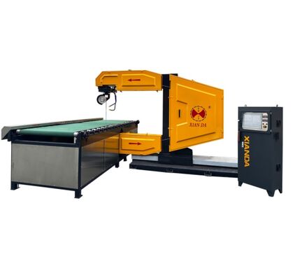 Vertical CNC Wire Saw Machine with PLC Control for Stone Cutting, 4m3/H Water Consumption, 20-50m Wire Length