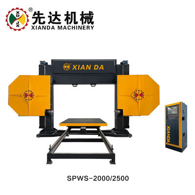Foamed ceramic diamond wire saw machine with 2000mm*2500mm*1200mm max processing size, 7.5kw main motor, and 20-40m/s wire speed