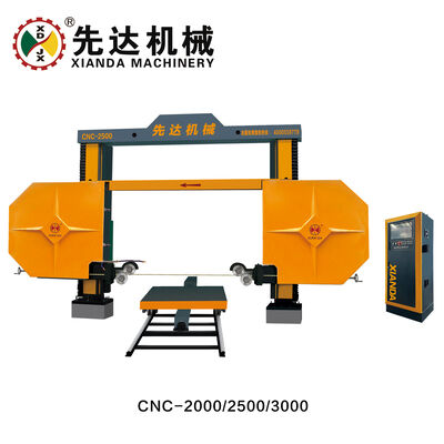 CNC diamond wire saw machine with four-spindle linkage for 3000x2000x1500mm max processing size, CE and ISO9001 certified