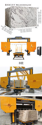 PLC Control High Efficiency Block Dressing Machine with 360° Rotating Worktable for Marble Granite