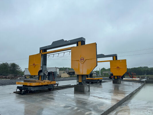 CNC Diamond Wire Saw Machine with 360° Rotating Trolley 1600mm Wheel Diameter and 4m³/h Water Consumption