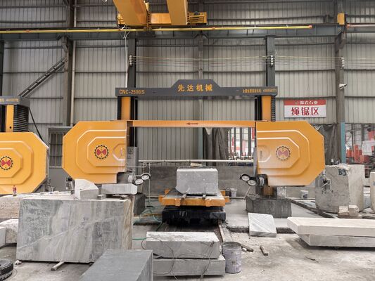 XIANDA CNC-2500SA High-Precision CNC Diamond Wire Saw Machine with 20 Tons Load Capacity and 360-Degree Servo Rotary Table for Stone Profiling