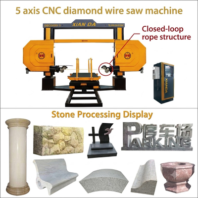 5 Axis CNC Diamond Wire Saw Machine for Granite & Marble Cutting with 2600 × 3000 × 1500 mm Processing Size