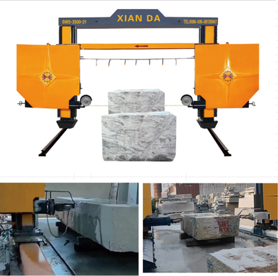 Gantry Movable CNC PLC Wire Saw Machine for Large Stone Block Cutting