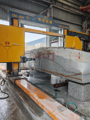 Gantry Movable CNC Wire Saw Machine with Four-Flywheel for Large Stone Block Cutting 3500 × 3500 × 2200 mm