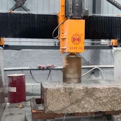 Vertical CNC Diamond Wire Saw Machine with 360° A-axis Rotation and Permanent-magnet Main Motor for 2300mm Stone Profiling
