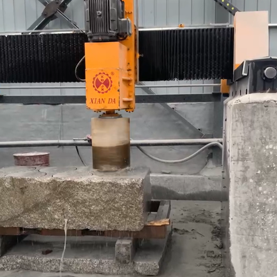Vertical CNC Diamond Wire Saw Machine with 360° A-axis Rotation and Permanent-magnet Main Motor for 2300mm Stone Profiling