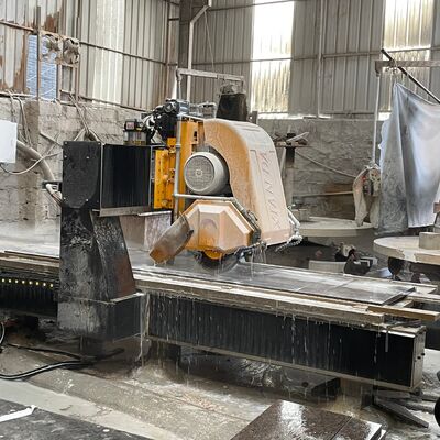 PLC Control Stone Line Profiling Machine with Double-Blade Cutting and Heavy-Duty Welded Steel Frame