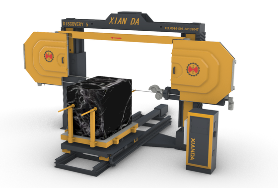 5 Axis CNC Diamond Wire Saw Machine with 11kw Main Motor for 3D Shapes Processing in Marble and Granite