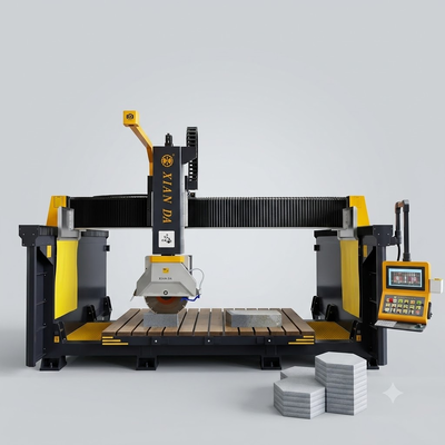 5 Axis CNC Bridge Saw Cutting Machine with 360° Blade Rotation and 3200x2000mm Processing Size for Stone Fabrication