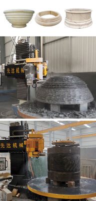 PLC Control Column Cap And Base Profiling Machine For Marble Granite